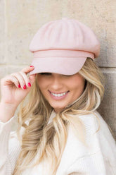 Beige / Black / Blush Suede Newsboy Cap | Trendy & Stylish, Caps, $ 35.95, A Moment Of Now™